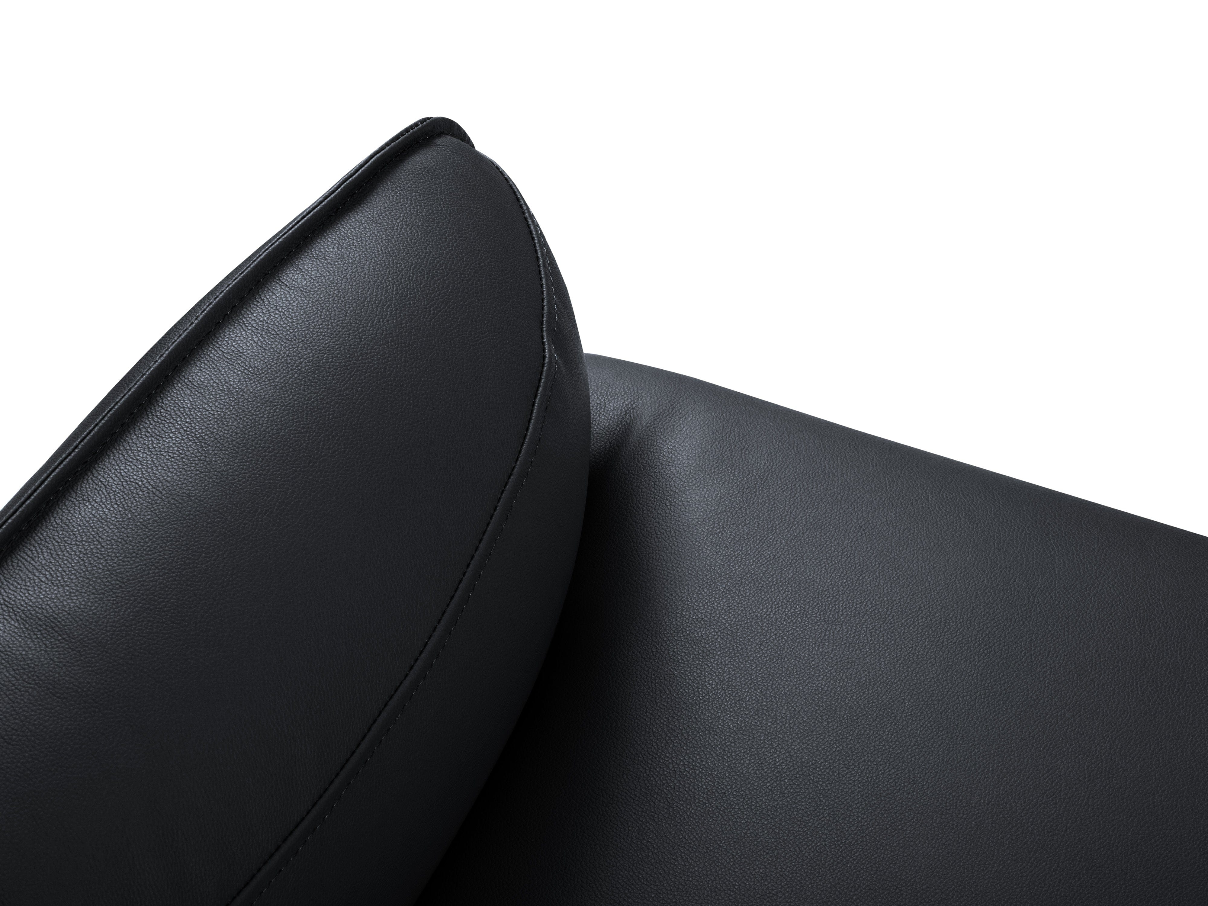 Genuine Leather Sofa, "Neso", 2 Seats, 175x90x76
 ,Dark Blue,Black Metal, Windsor & Co, Eye on Design