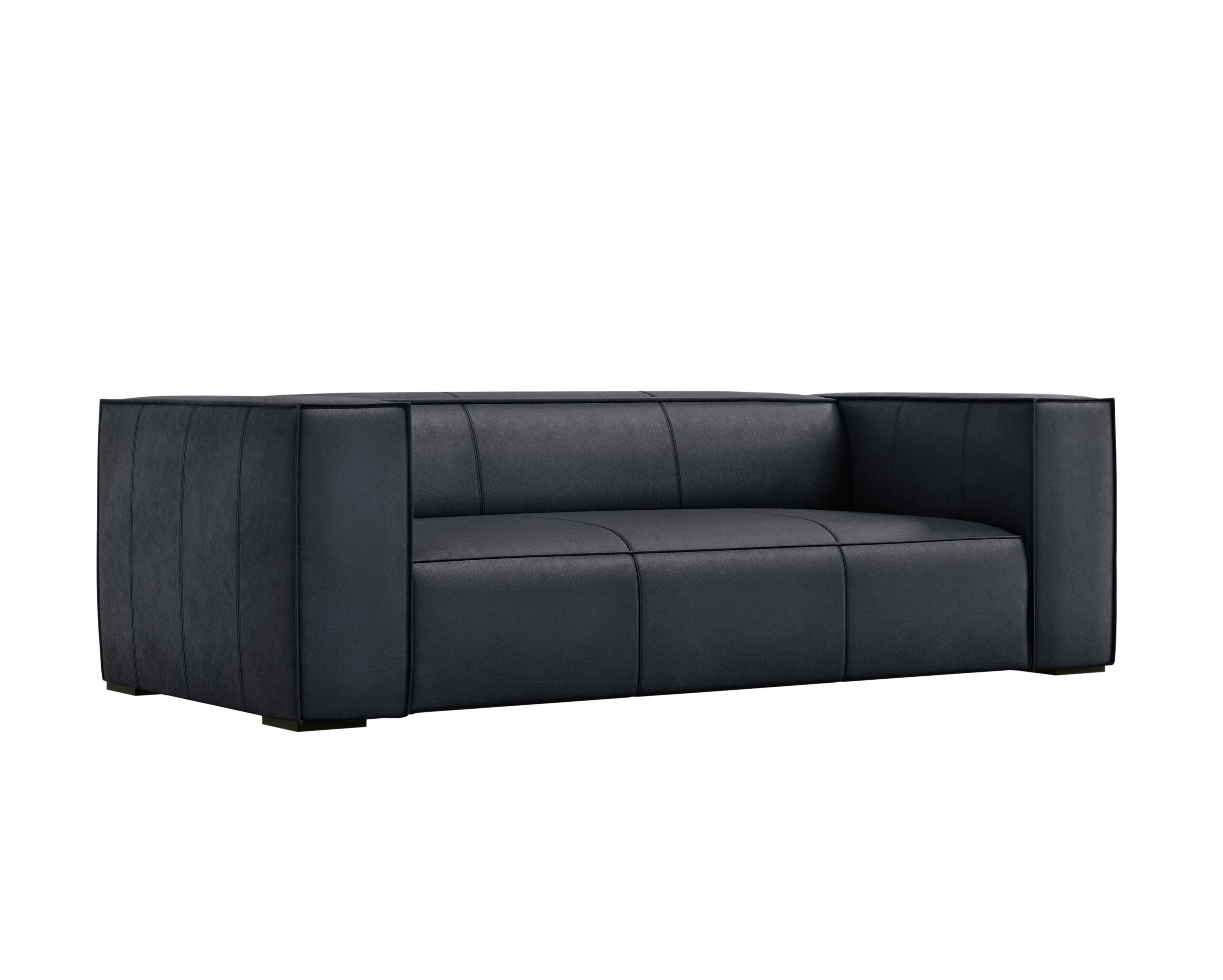 Sofa skórzana 3-osobowa MADAME grafitowy, Windsor & Co, Eye on Design