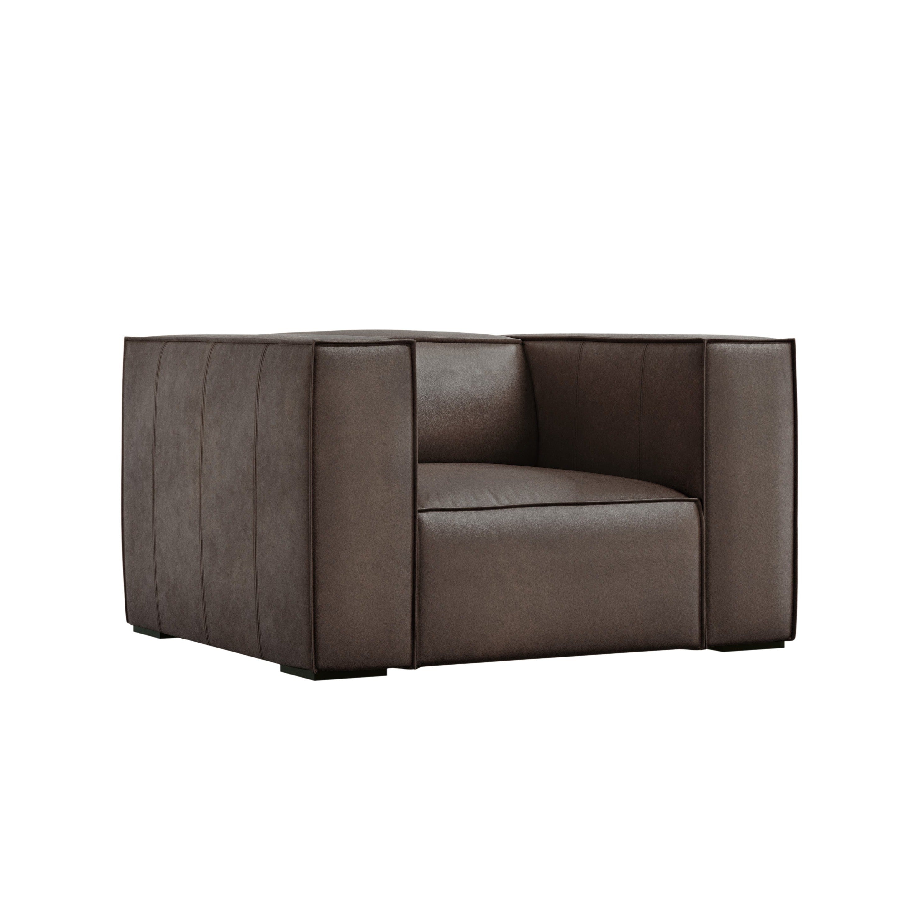 Fotel skórzany MADAME oliwkowy brąz, Windsor & Co, Eye on Design