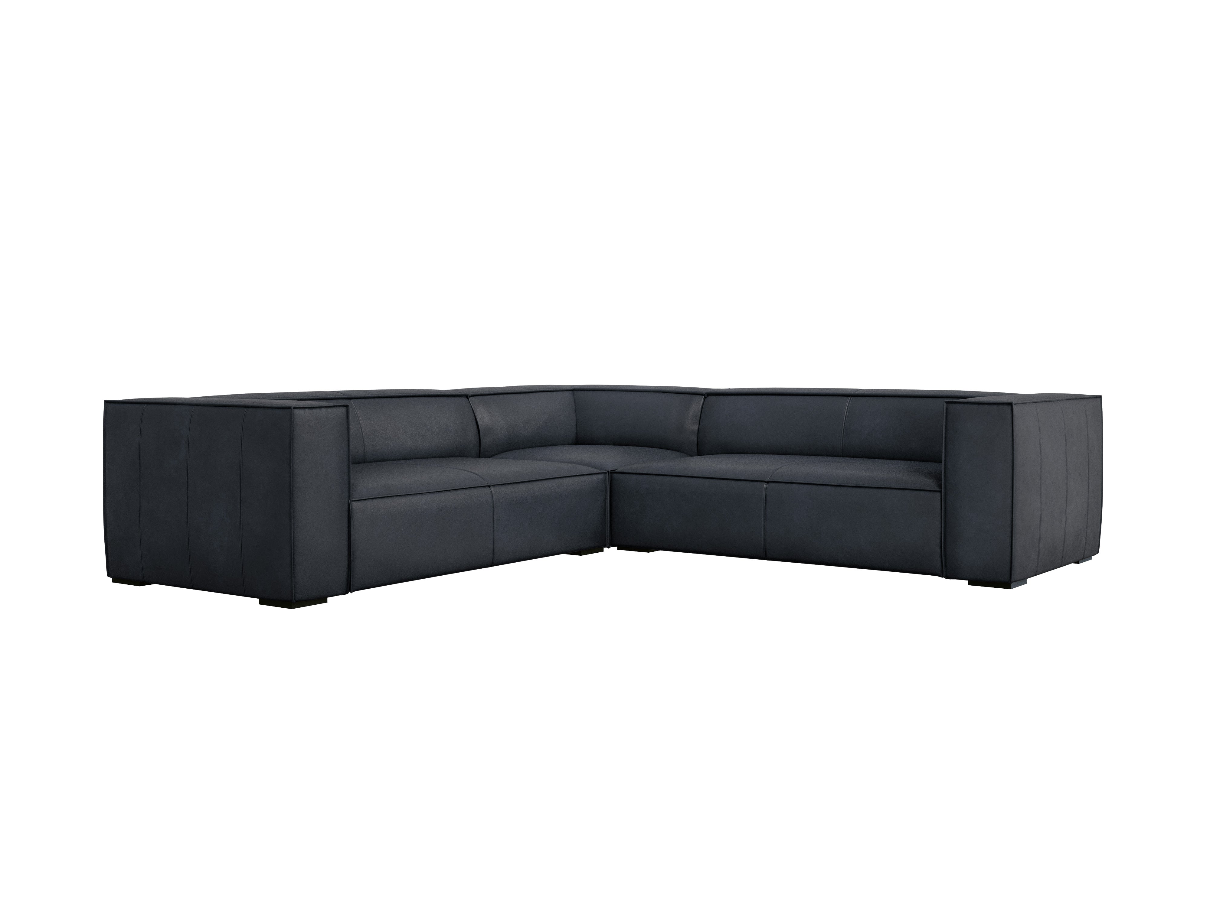 Sofa narożna skórzana MADAME grafitowy, Windsor & Co, Eye on Design