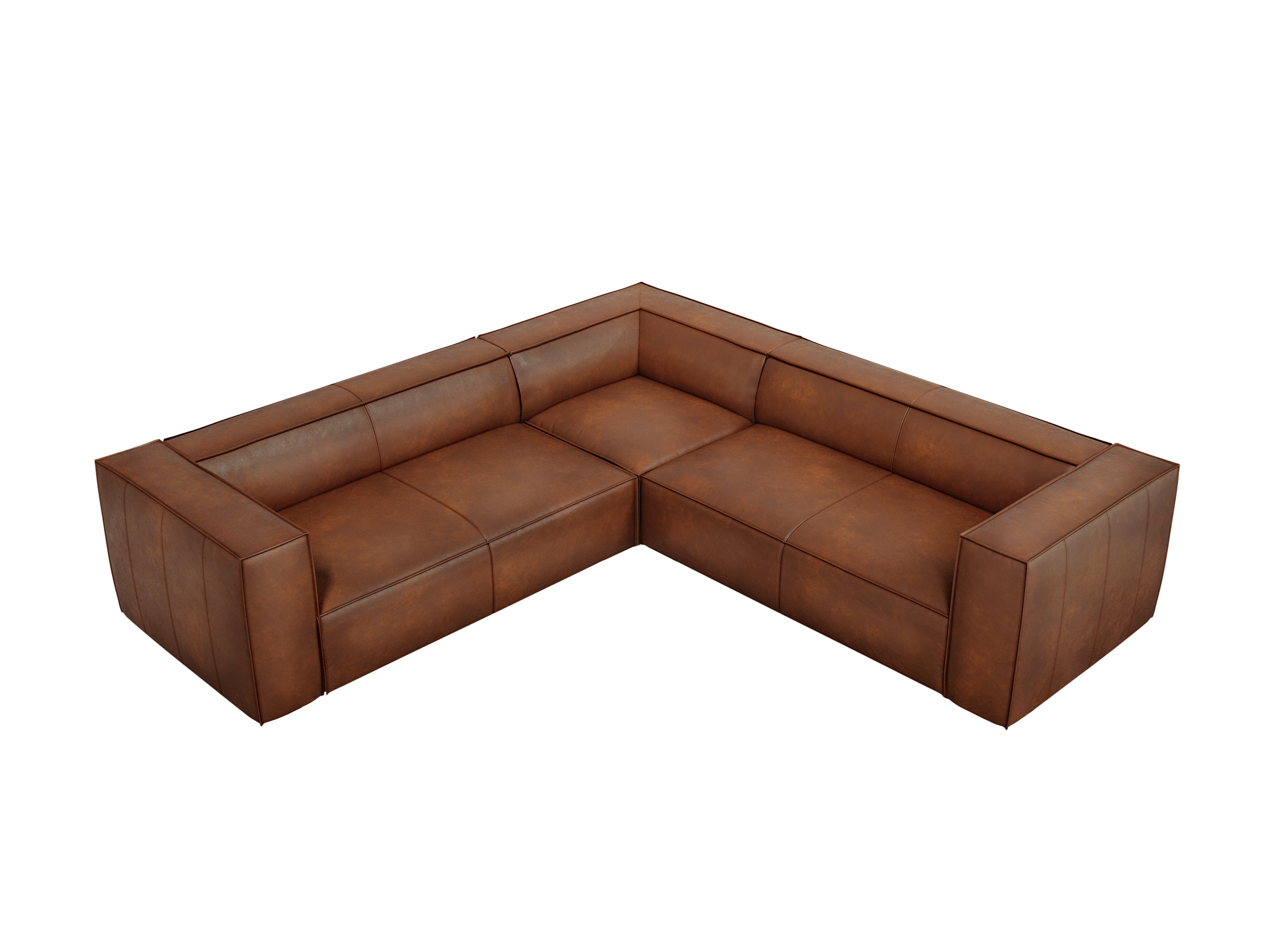Sofa narożna skórzana MADAME brązowy, Windsor & Co, Eye on Design