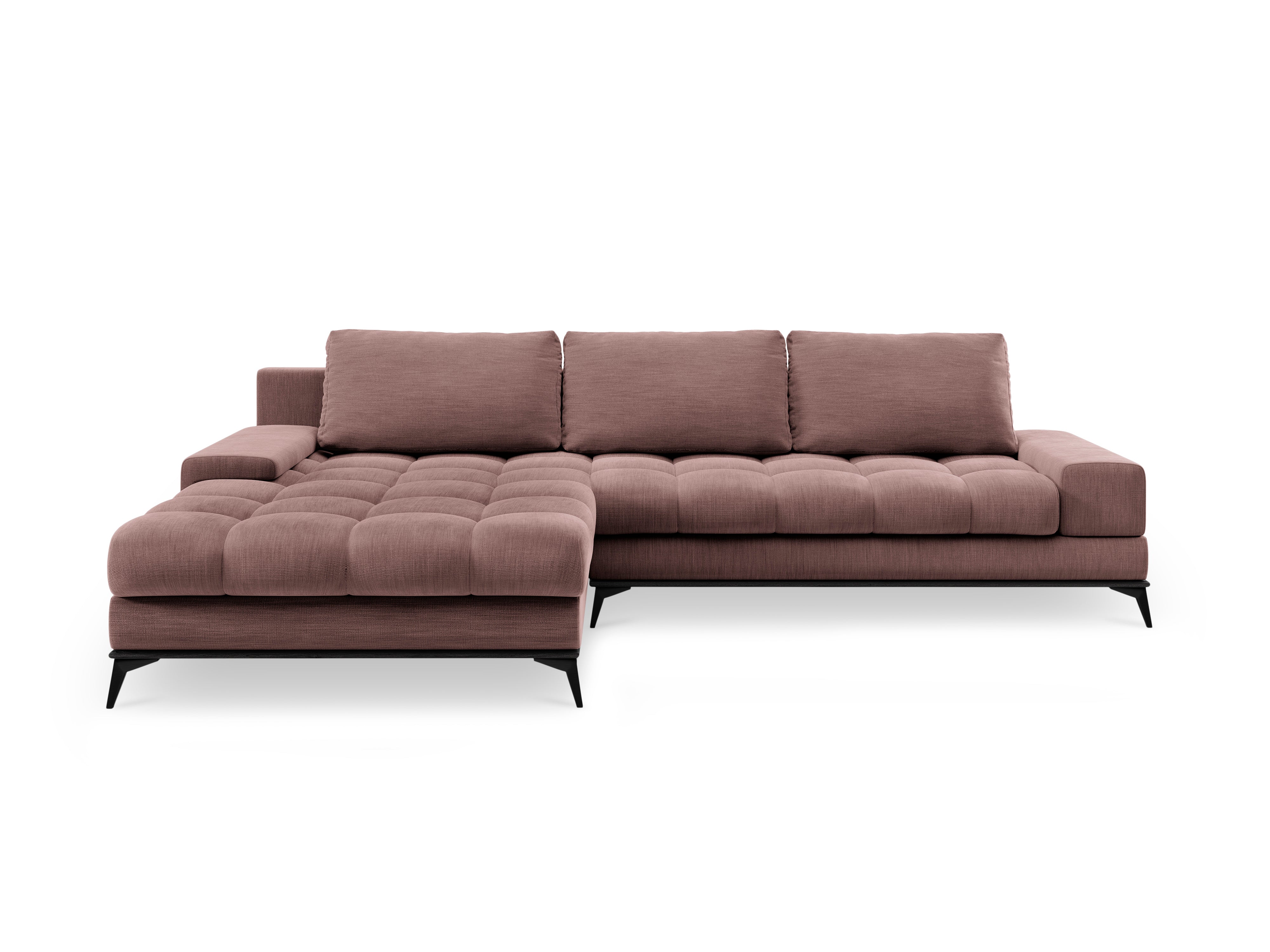 Left-facing corner sofa with sleeping function DENEB dusty pink, Windsor & Co, Eye on Design