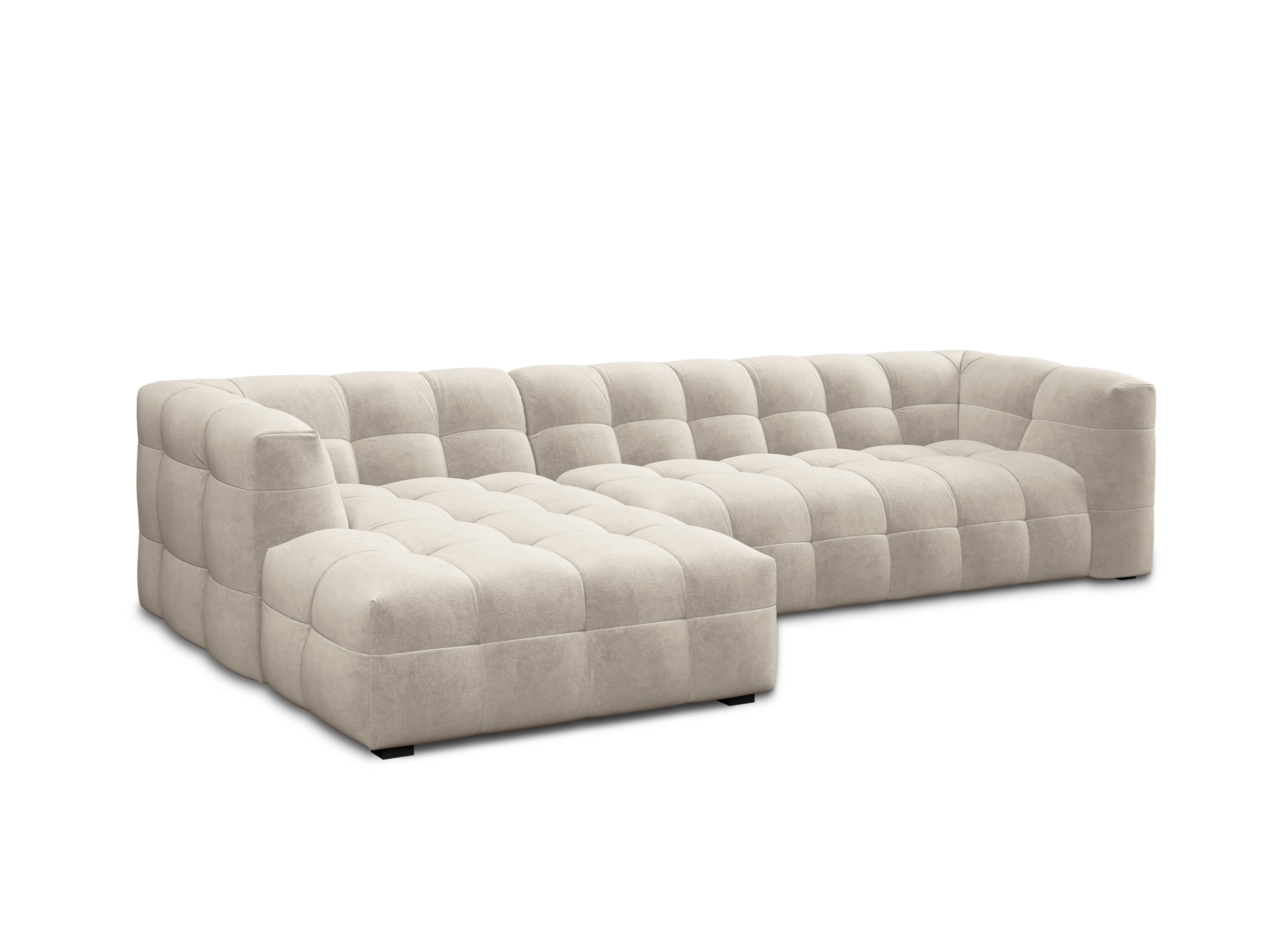 Velvet corner sofa VESTA beige