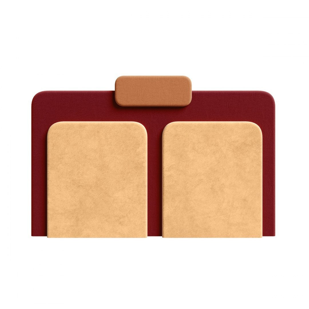 Headrest PLUM 7 beige with red, Happy Barok, Eye on Design