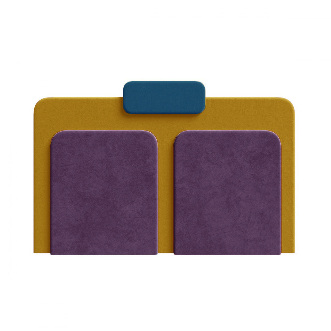 Headboard PLUM 7 purple with mustard, Happy Barok, Eye on Design