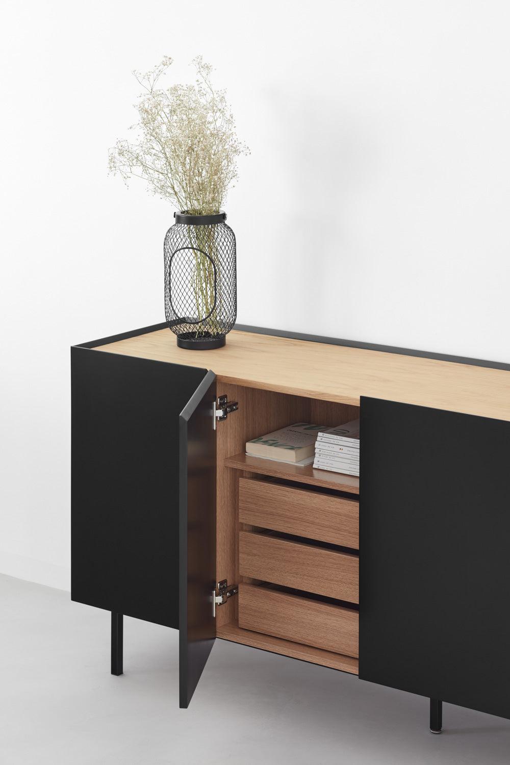 ARISTA black chest of drawers - Eye on Design