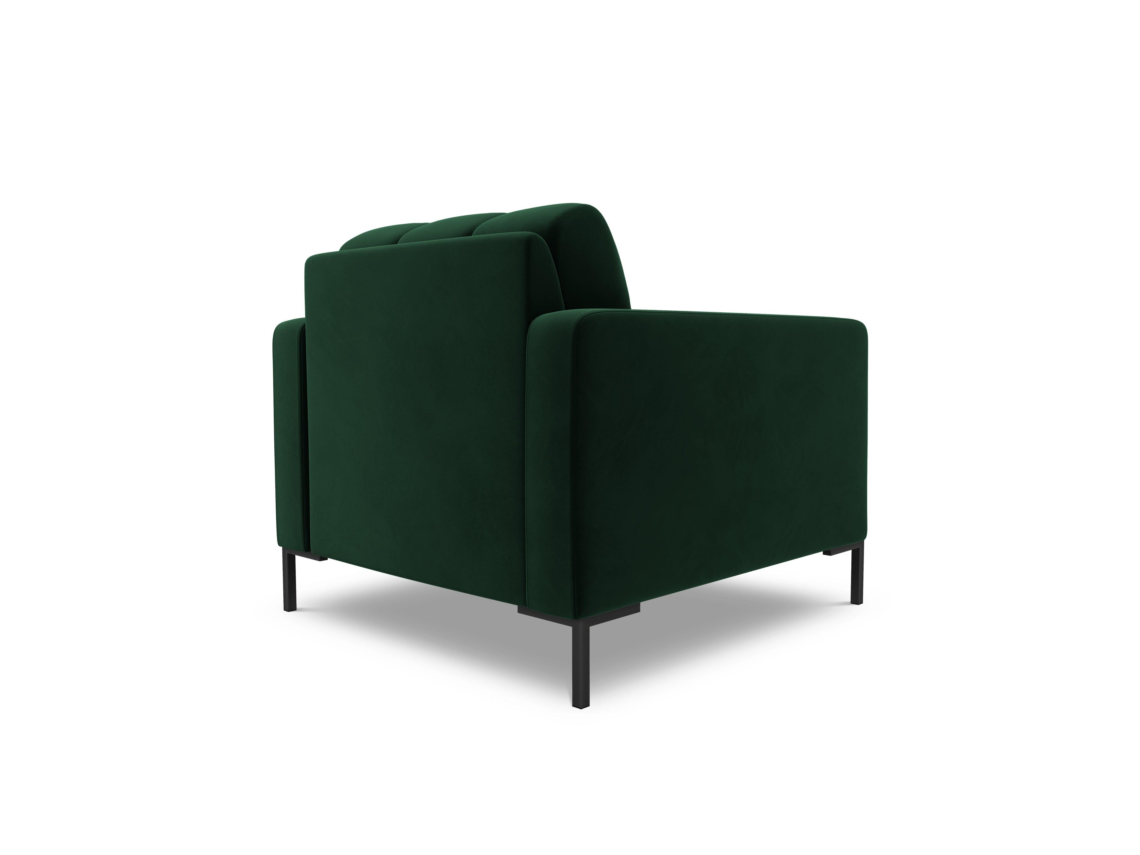 Armchair velvet BALI bottle green with black base - Eye on Design