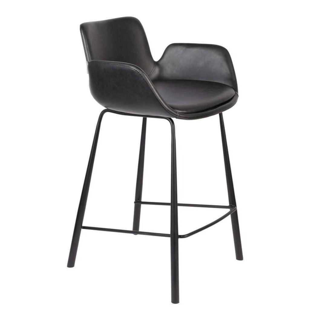Bar chair BRIT eco leather black - Eye on Design