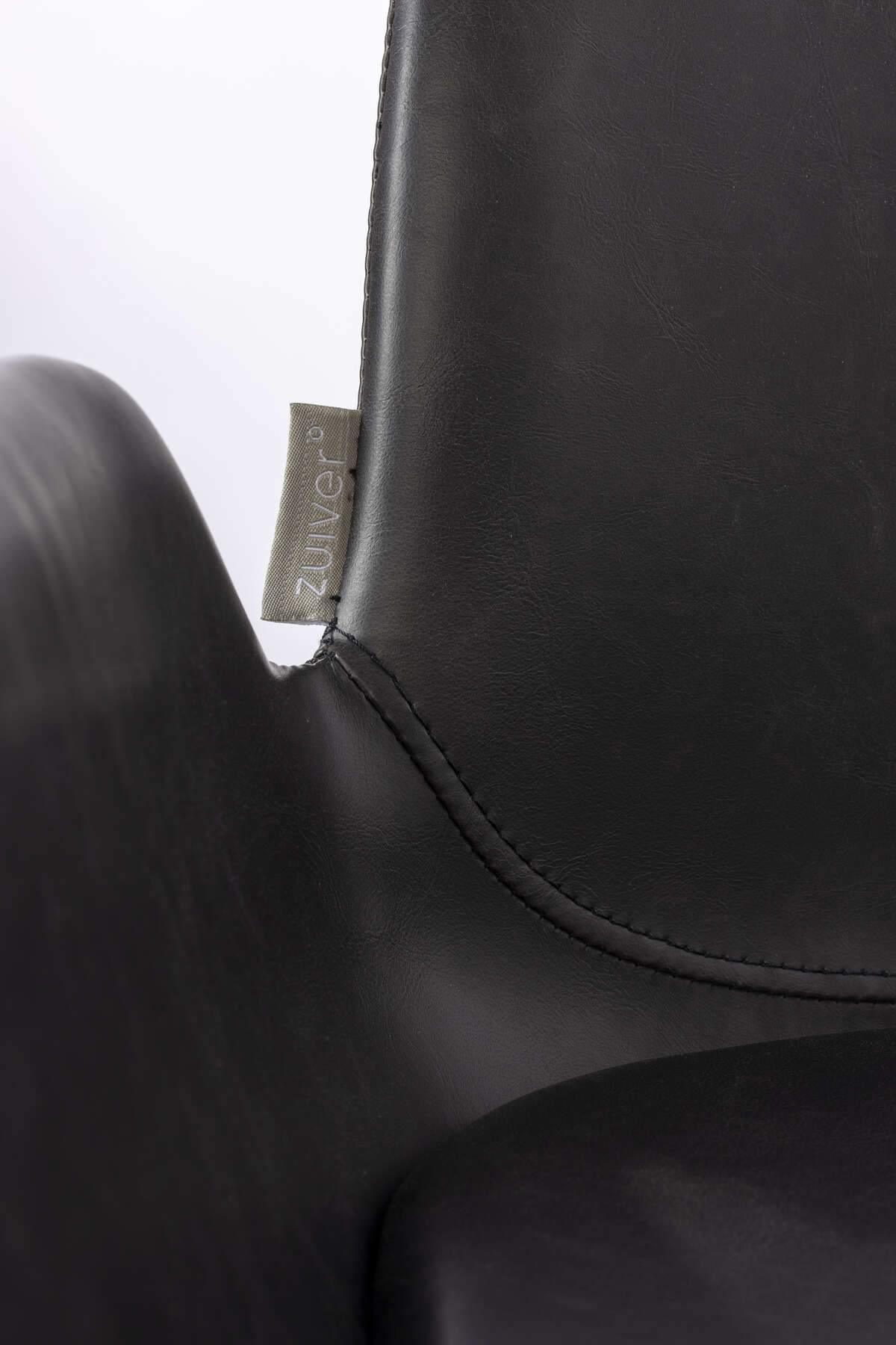 Bar chair BRIT eco leather black - Eye on Design