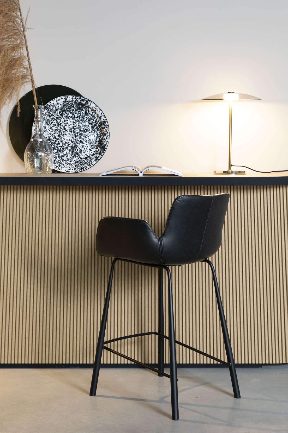 Bar chair BRIT eco leather black - Eye on Design