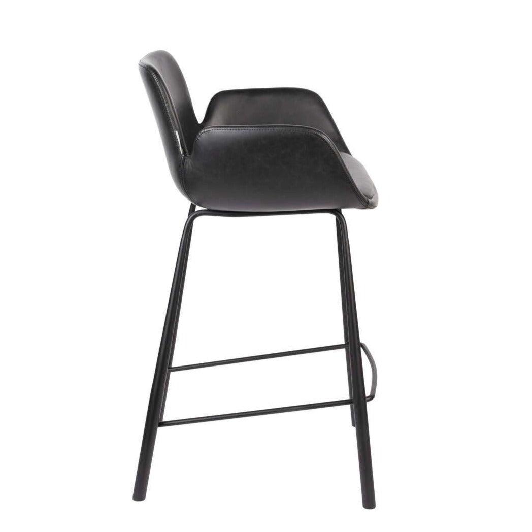 Bar chair BRIT eco leather black - Eye on Design