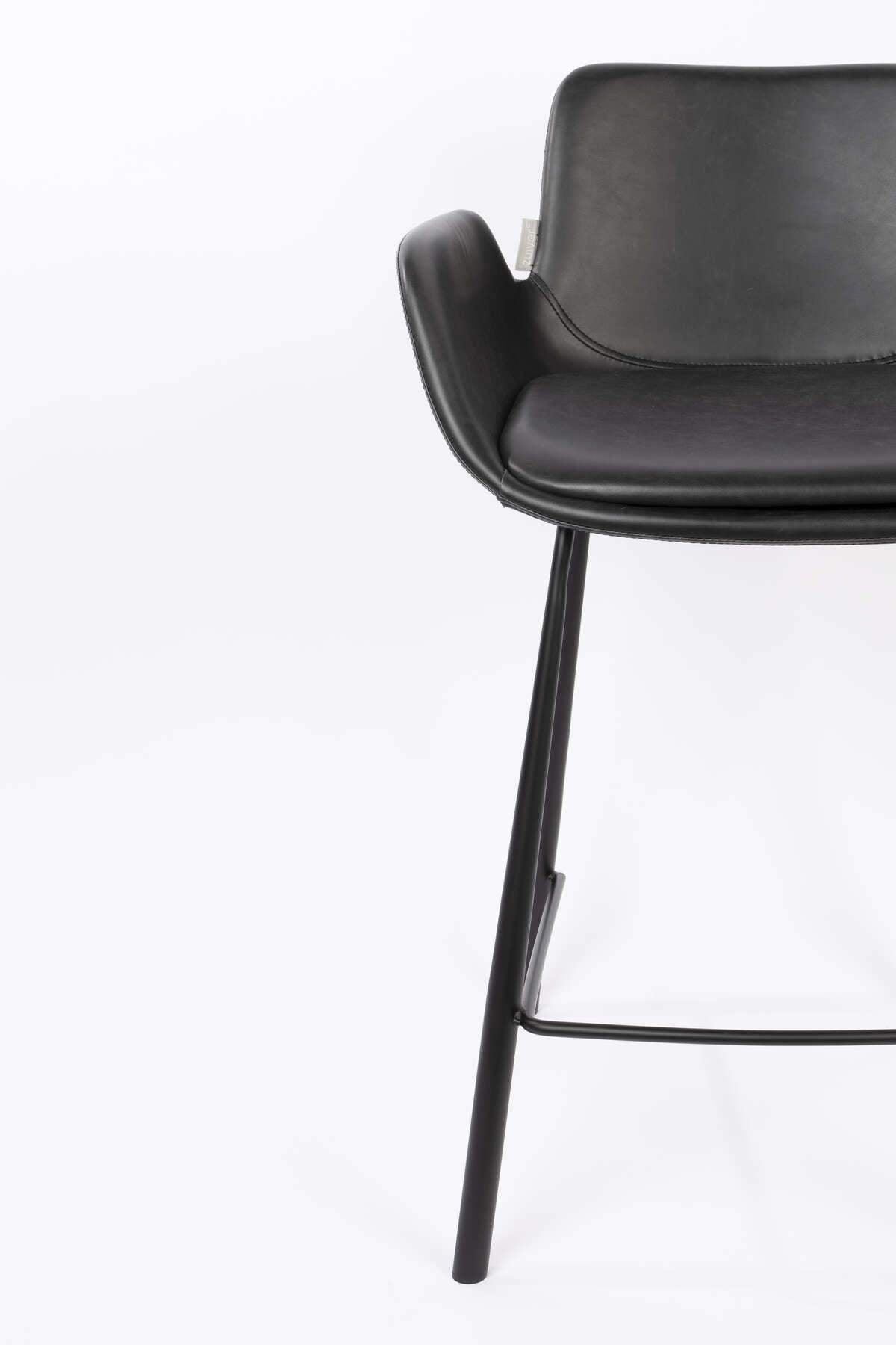 Bar chair BRIT eco leather black - Eye on Design