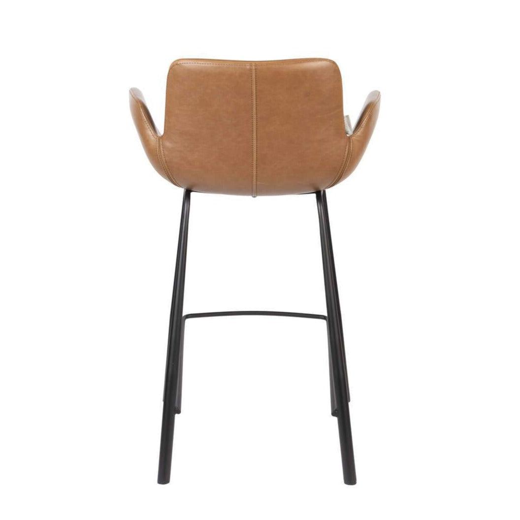 Bar chair BRIT eco leather brown - Eye on Design