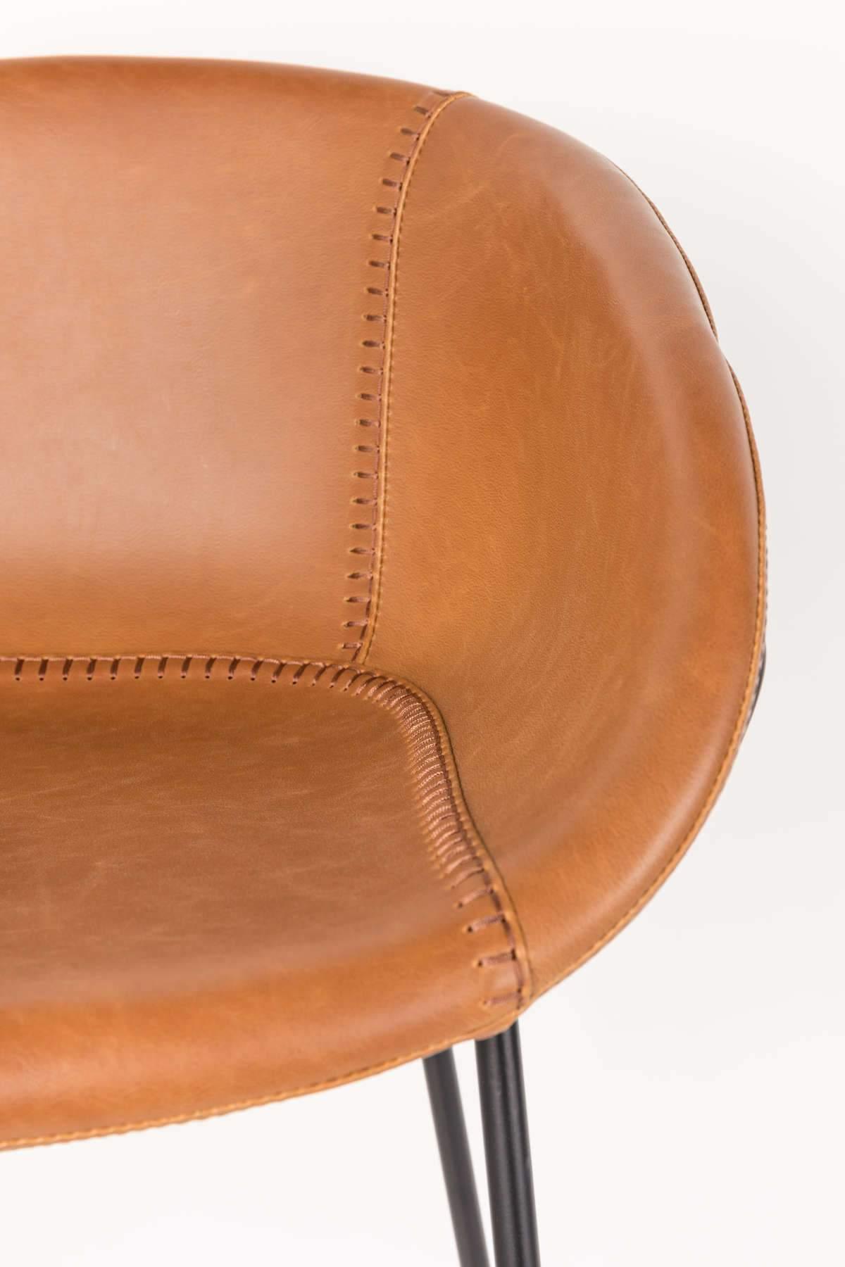 Bar stool FESTON eco leather brown - Eye on Design