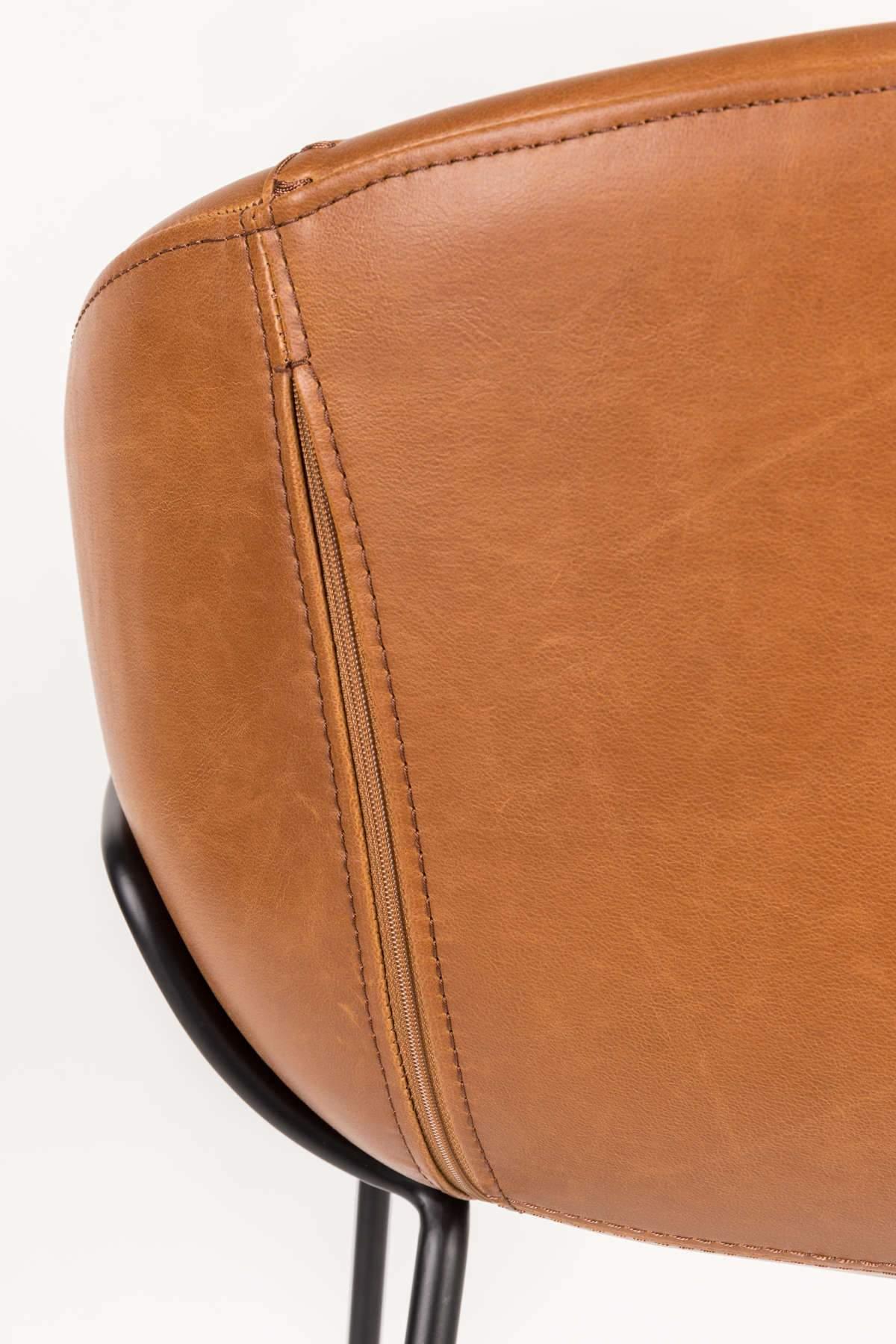 Bar stool FESTON eco leather brown - Eye on Design