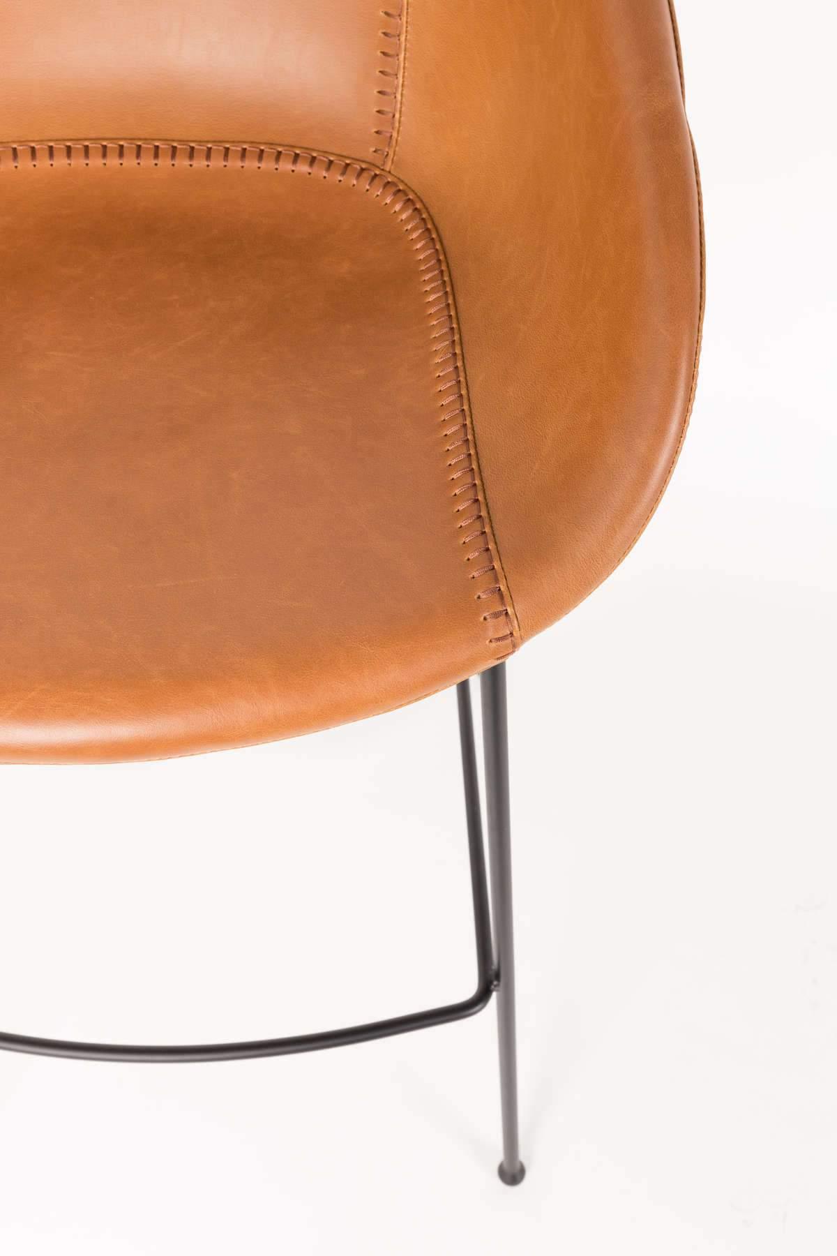 Bar stool FESTON eco leather brown - Eye on Design