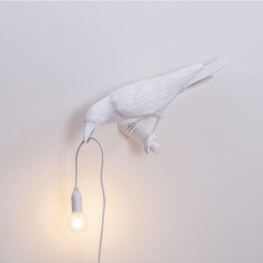 BIRD LOOKING LEFT outdoor lamp white - Eye on Design