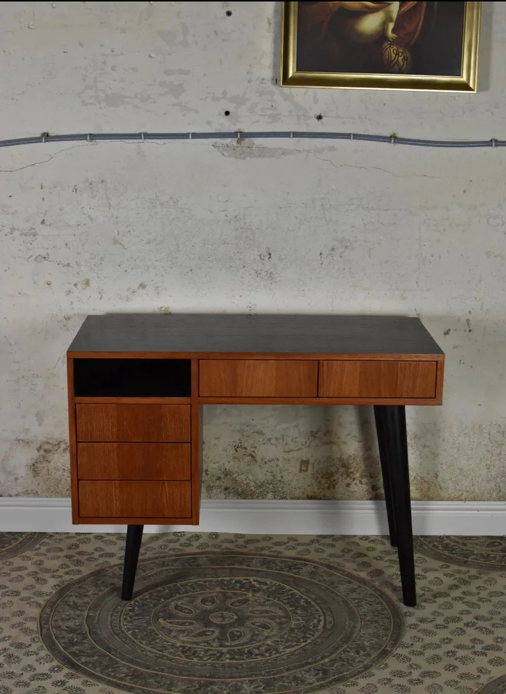 Desk 1960 oak wood