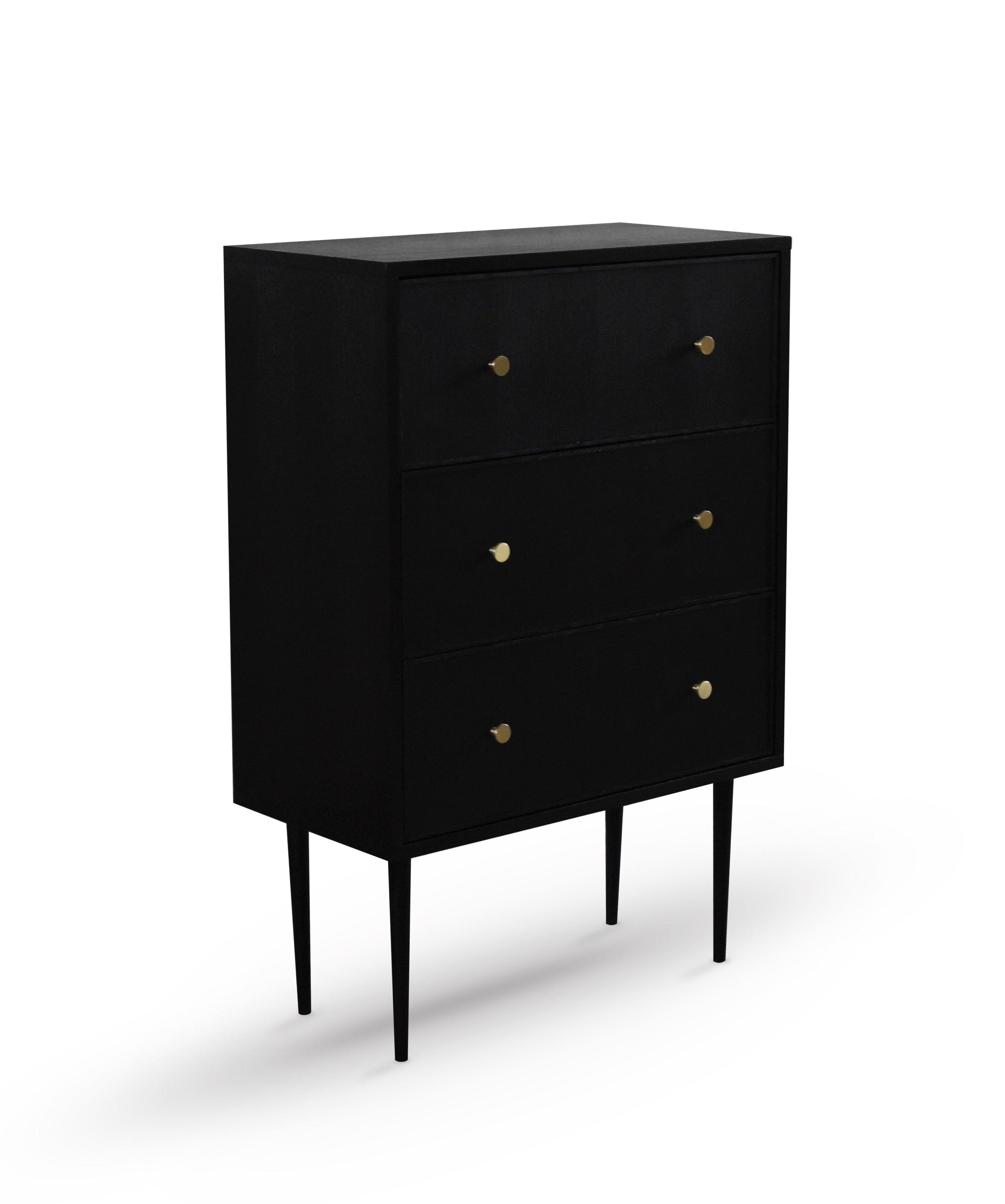 BLACKIE HIGH chest of drawers black - Eye on Design