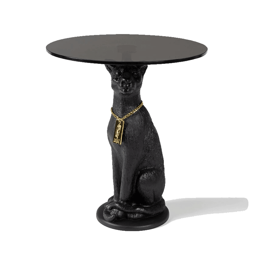 PROUDLY CROWNED PANTHER coffee table black