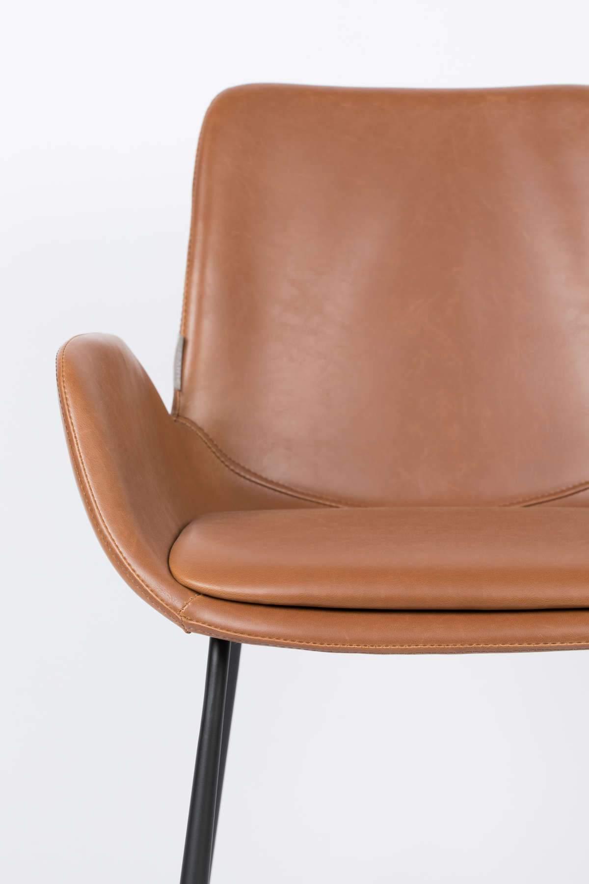 BRIT ecological leather armchair brown, Zuiver, Eye on Design