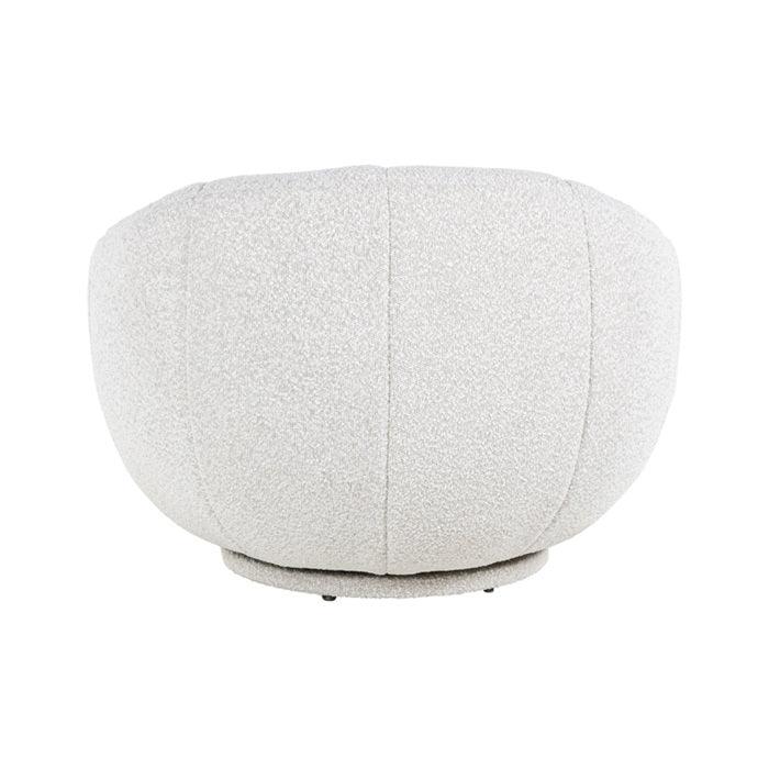 CATANIA swivel armchair white bouclé - Eye on Design