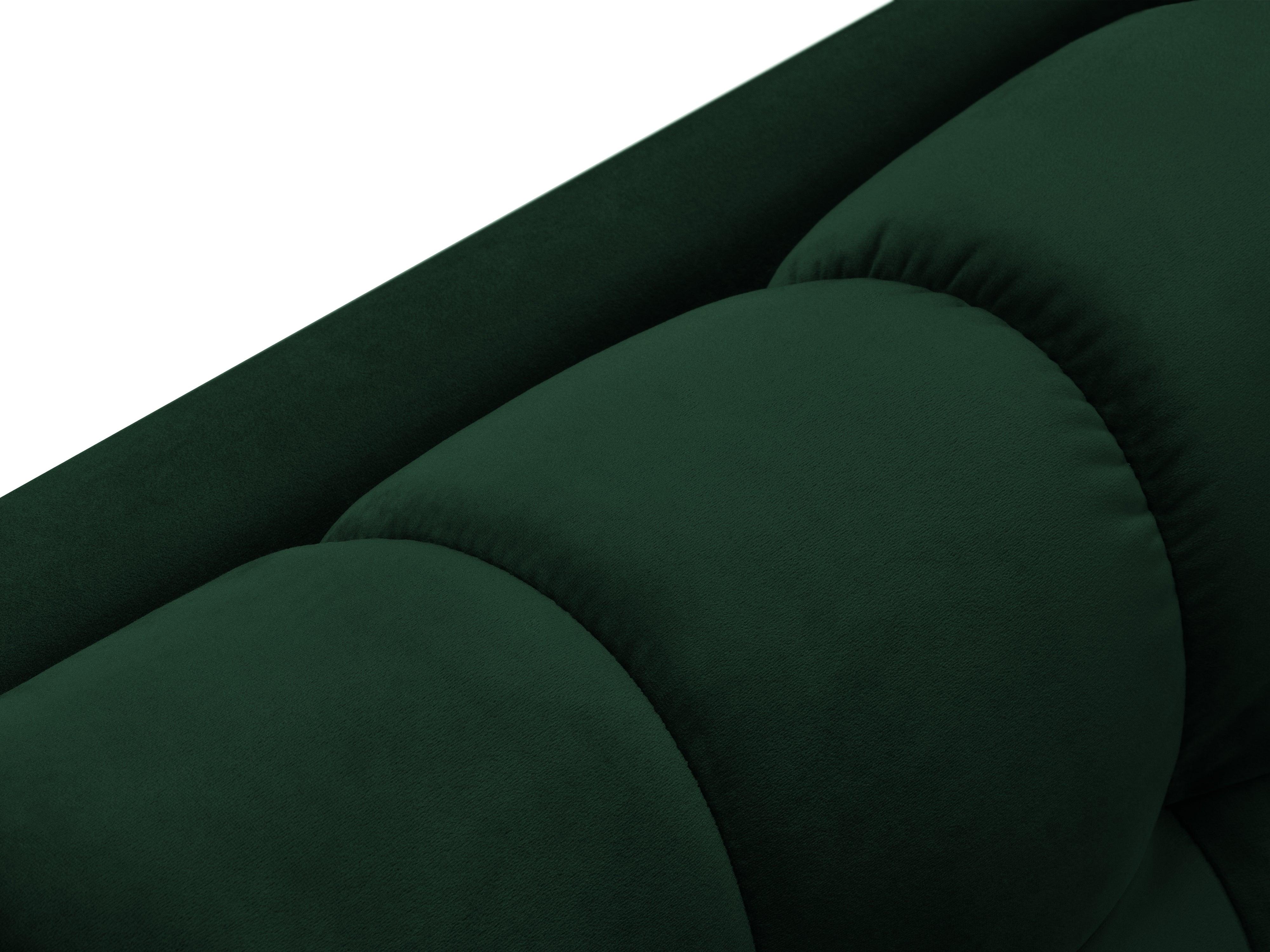 Chaise longue velvet right side BALI bottle green with black base - Eye on Design