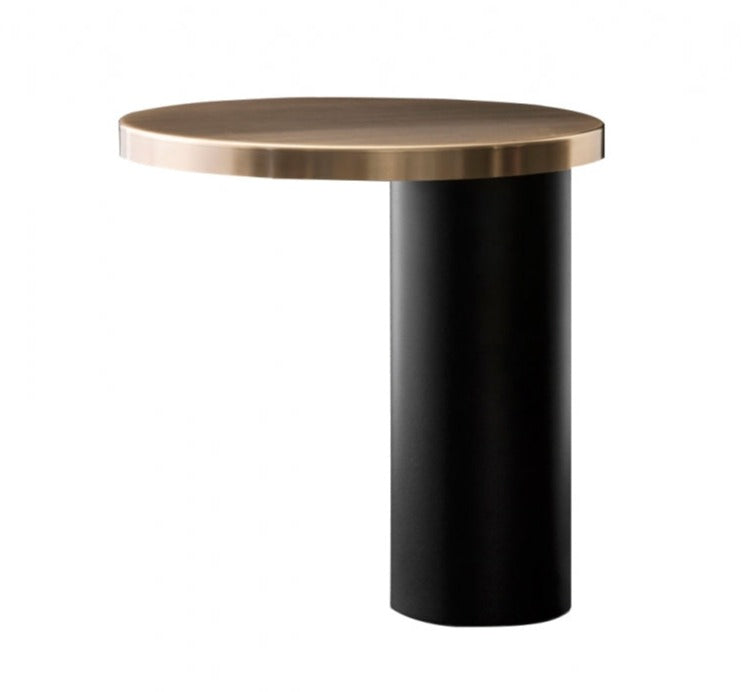 CYLINDA table lamp black with golden lampshade