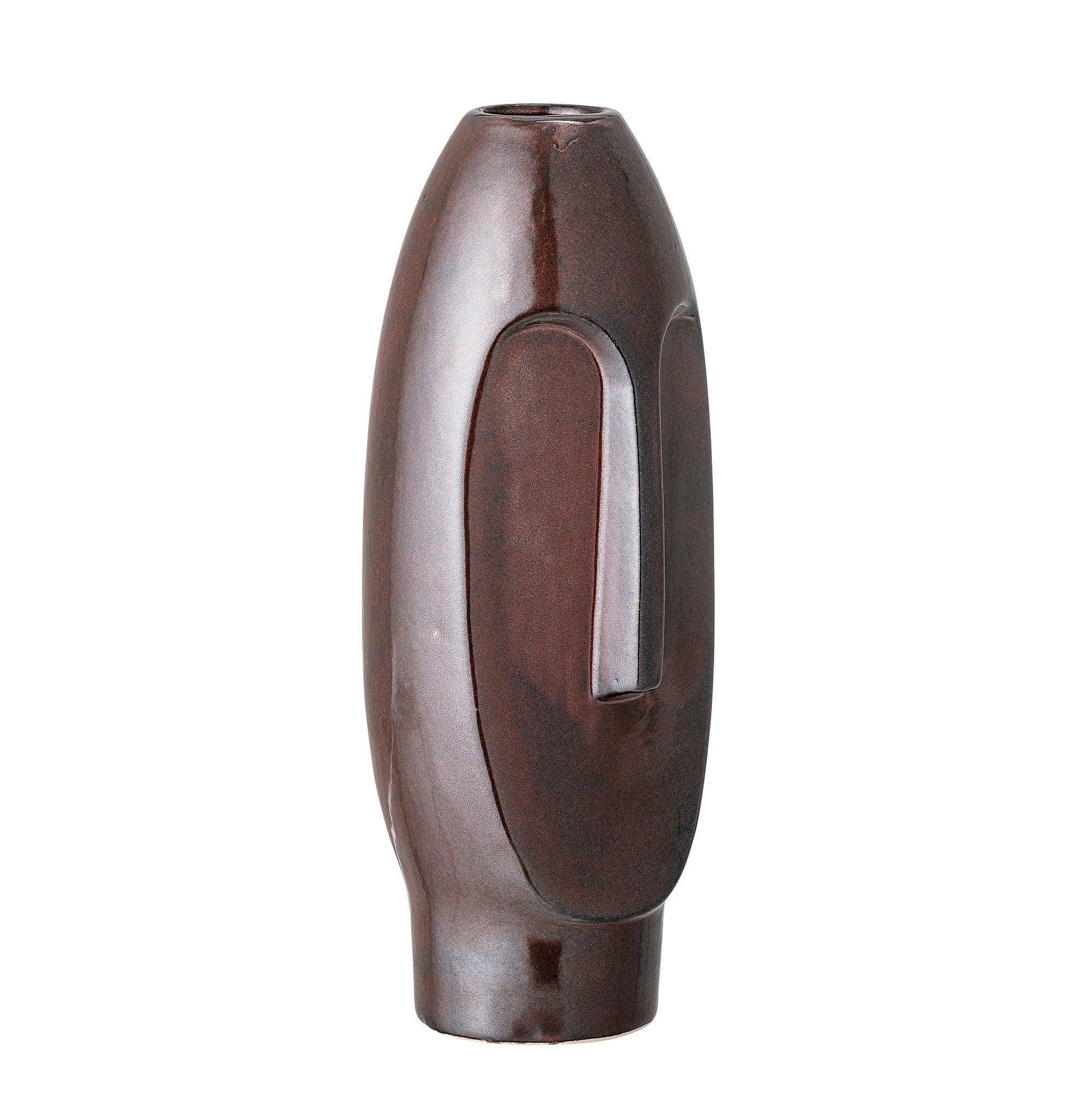 DRID brown stoneware vase - Eye on Design