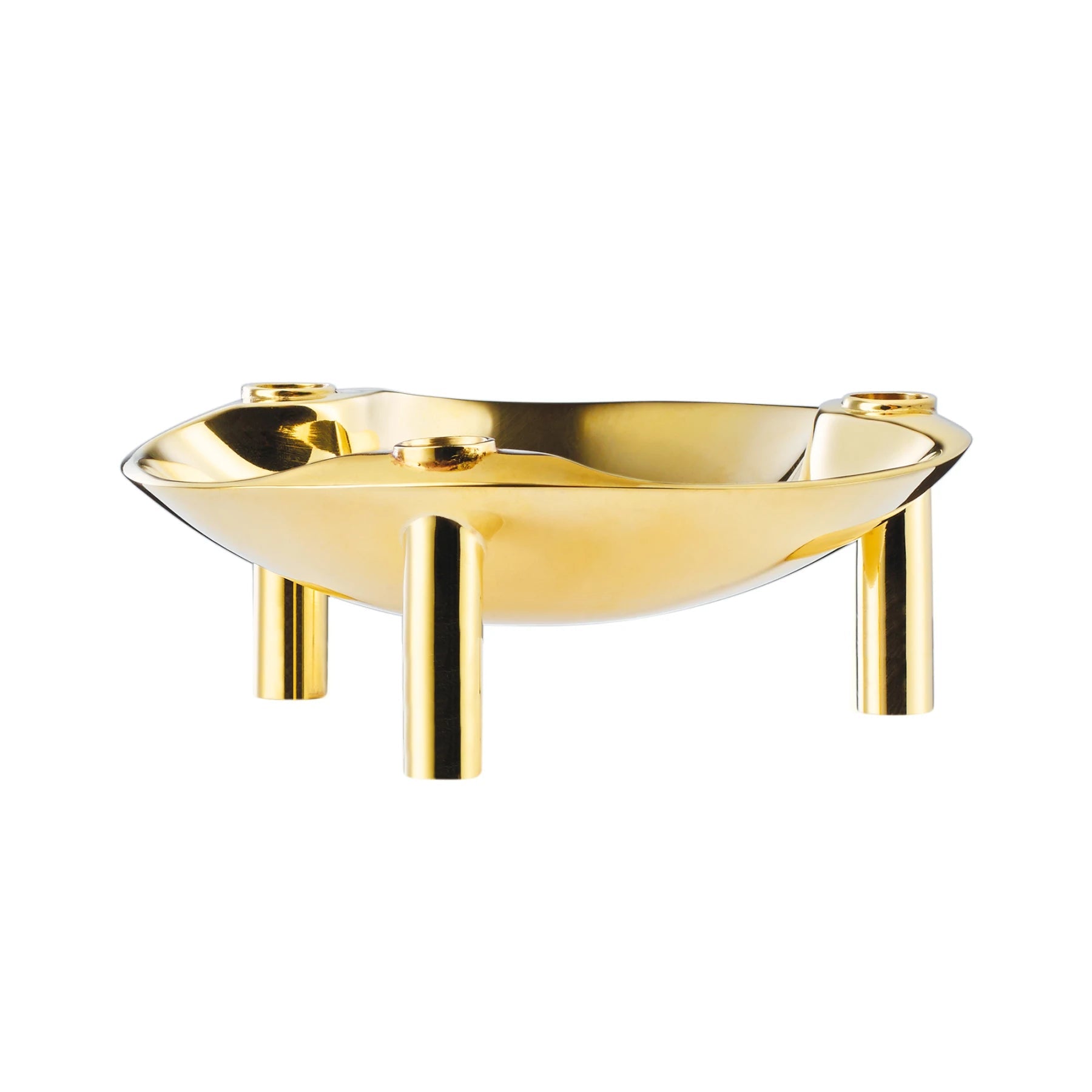 STOFF NAGEL brass candle holder and bowl