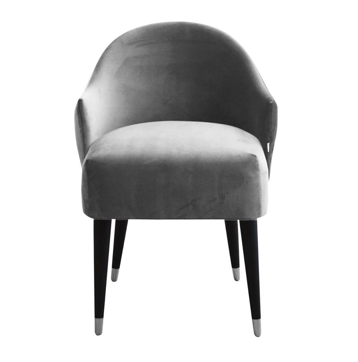 EMI VELVET armchair grey - Eye on Design