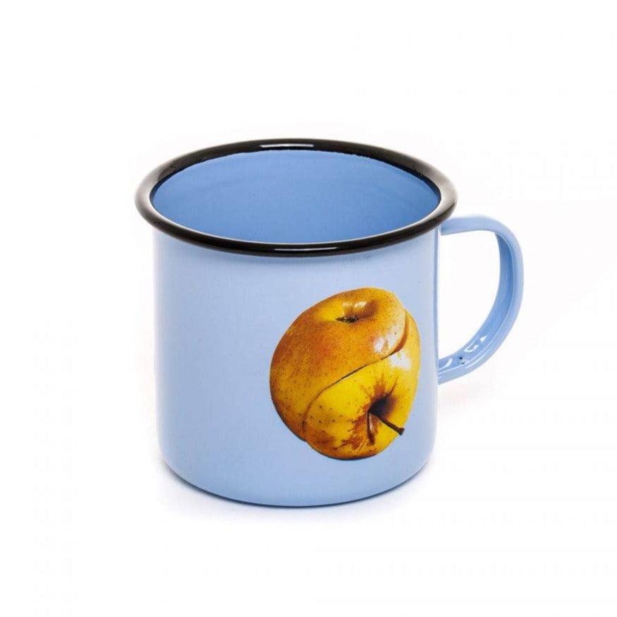 Enamel mug APPLE blue - Eye on Design