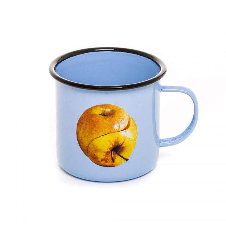 Enamel mug APPLE blue - Eye on Design