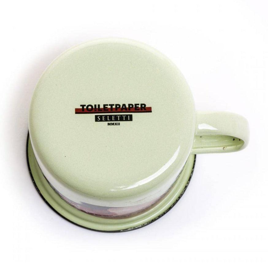 Enamel mug PLUNGER green - Eye on Design