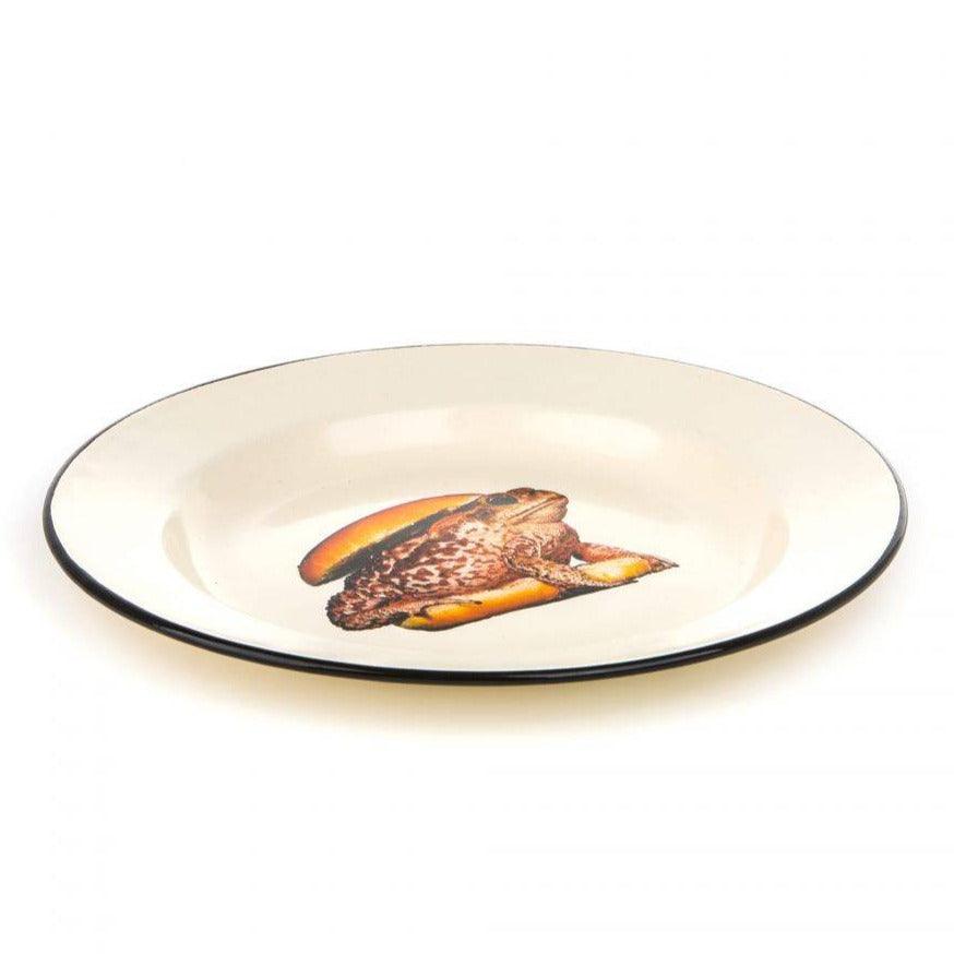 Enamel plate TOAD beige - Eye on Design