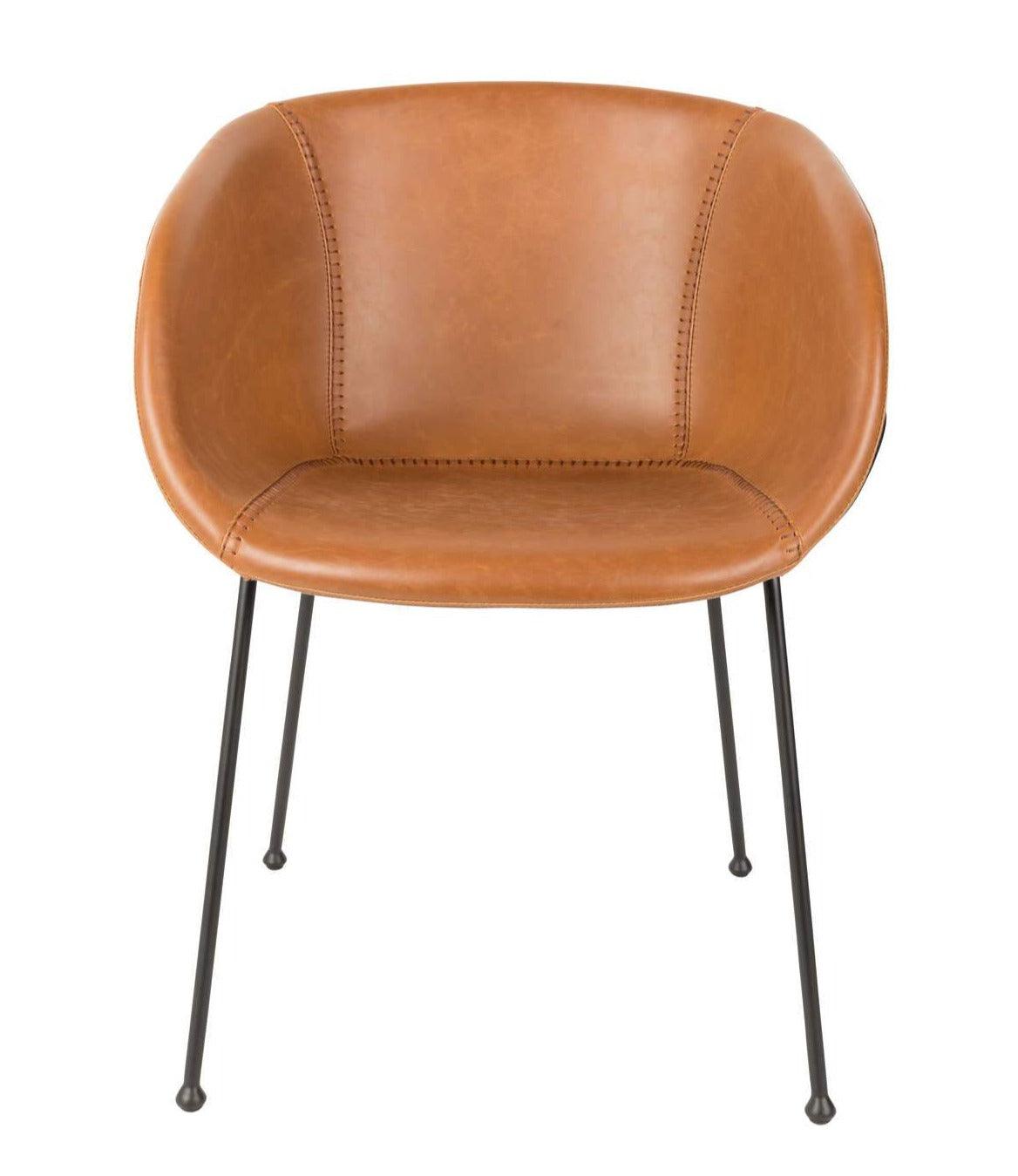 FESTON ecological leather armchair brown - Eye on Design