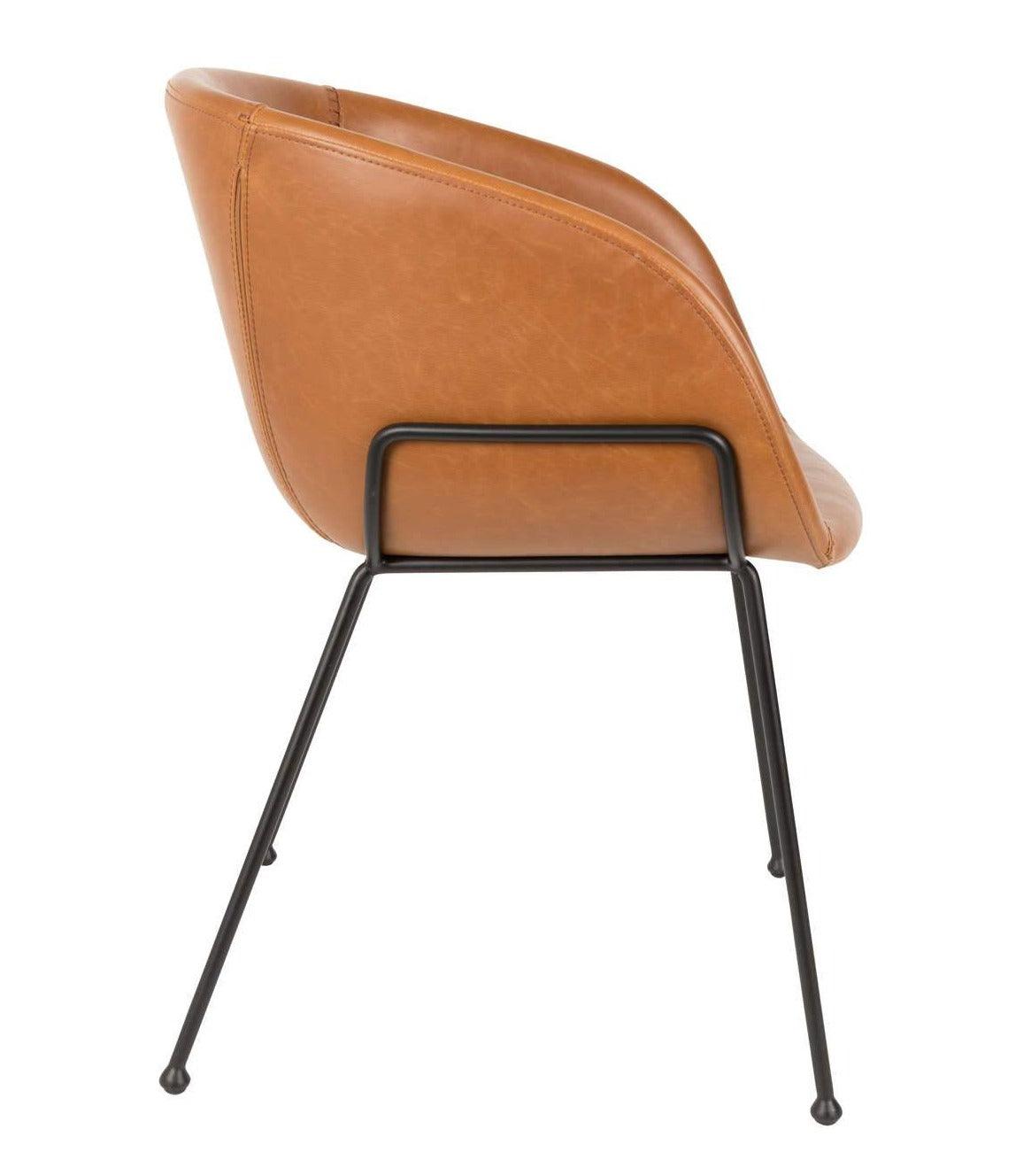 FESTON ecological leather armchair brown - Eye on Design