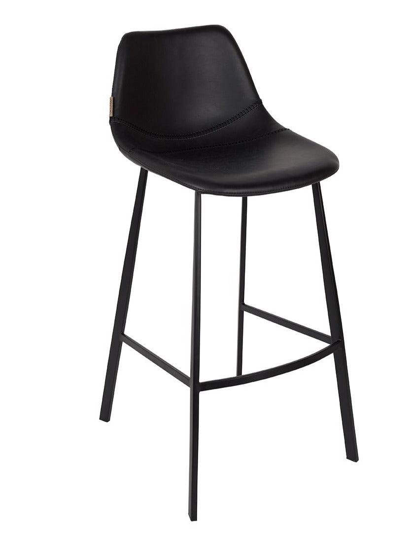 FRANKY bar stool eco leather black - Eye on Design