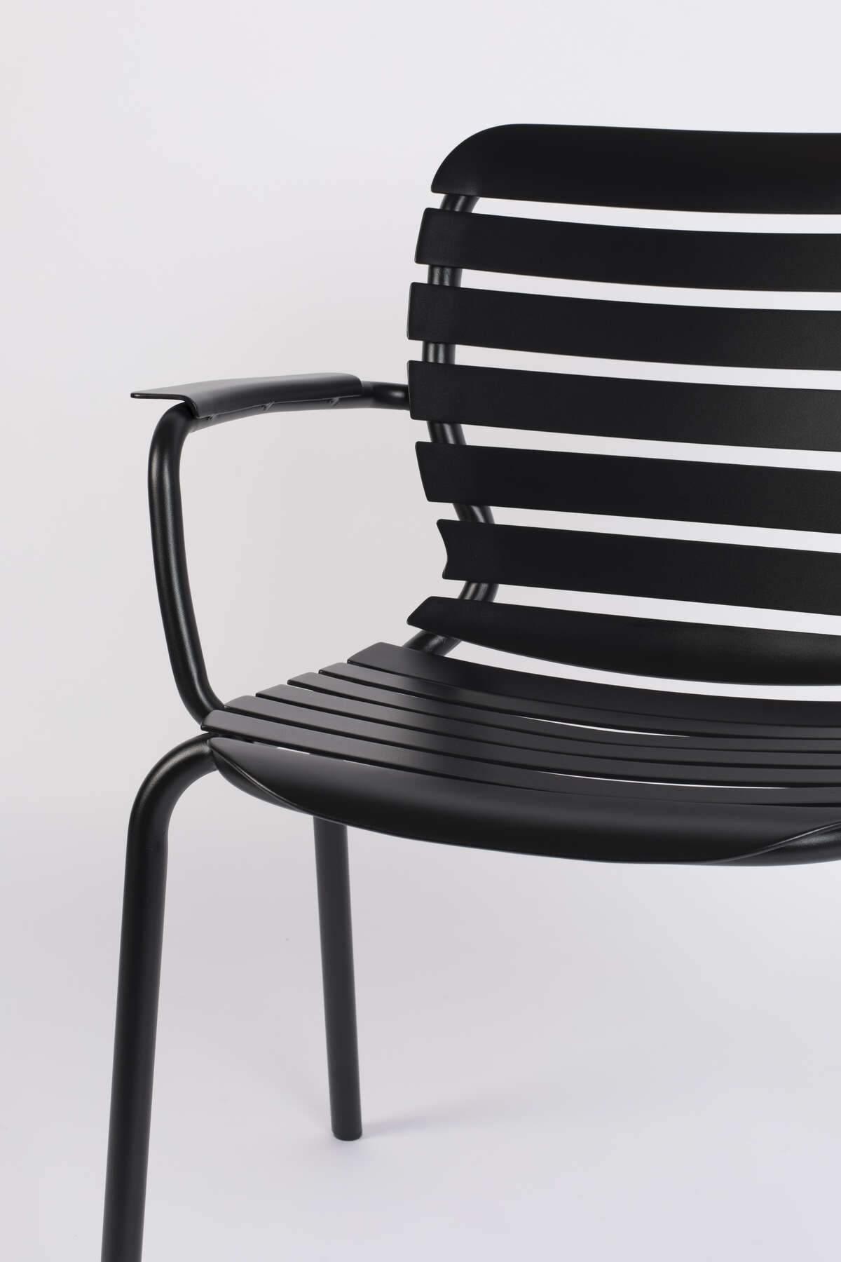 Garden chair with armrests VONDEL black, Zuiver, Eye on Design