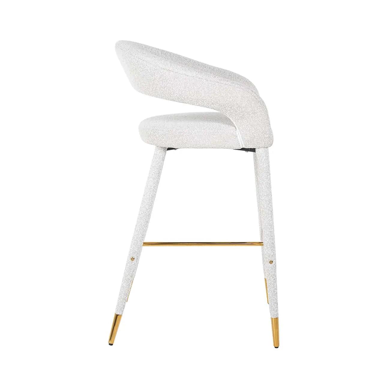 Hocker TURIN bouclé white - Eye on Design