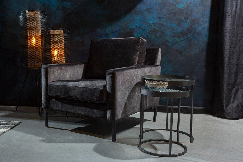 HOUDA anthracite armchair, Dutchbone, Eye on Design