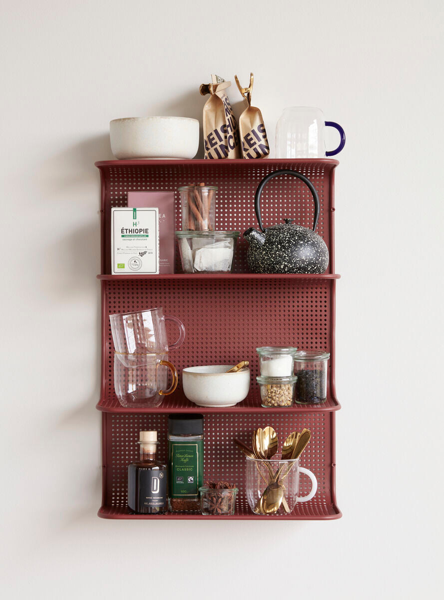 Wall shelf WALLY maroon