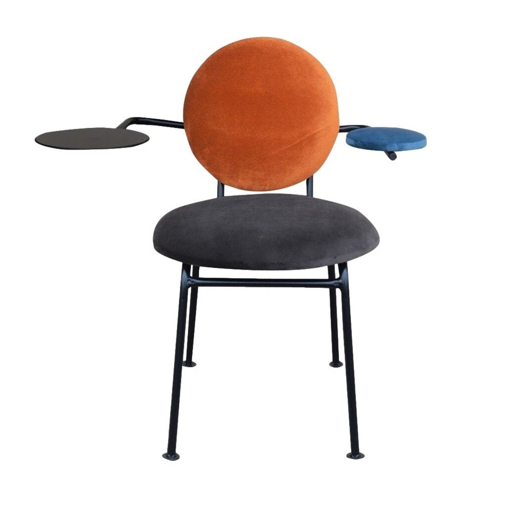 MEDALLION armchair with table black with orange, Happy Barok, Eye on Design