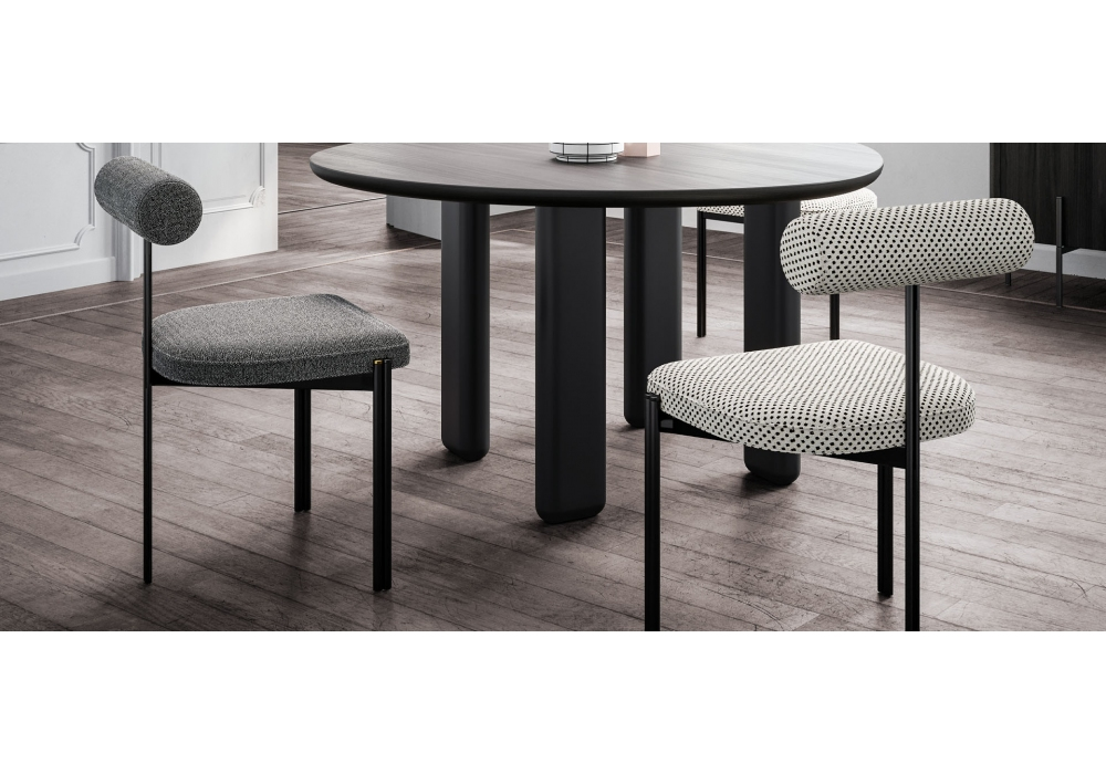 Krzesło CAILLOU biały w czarne kropki, Liu Jo Living, Eye on Design
