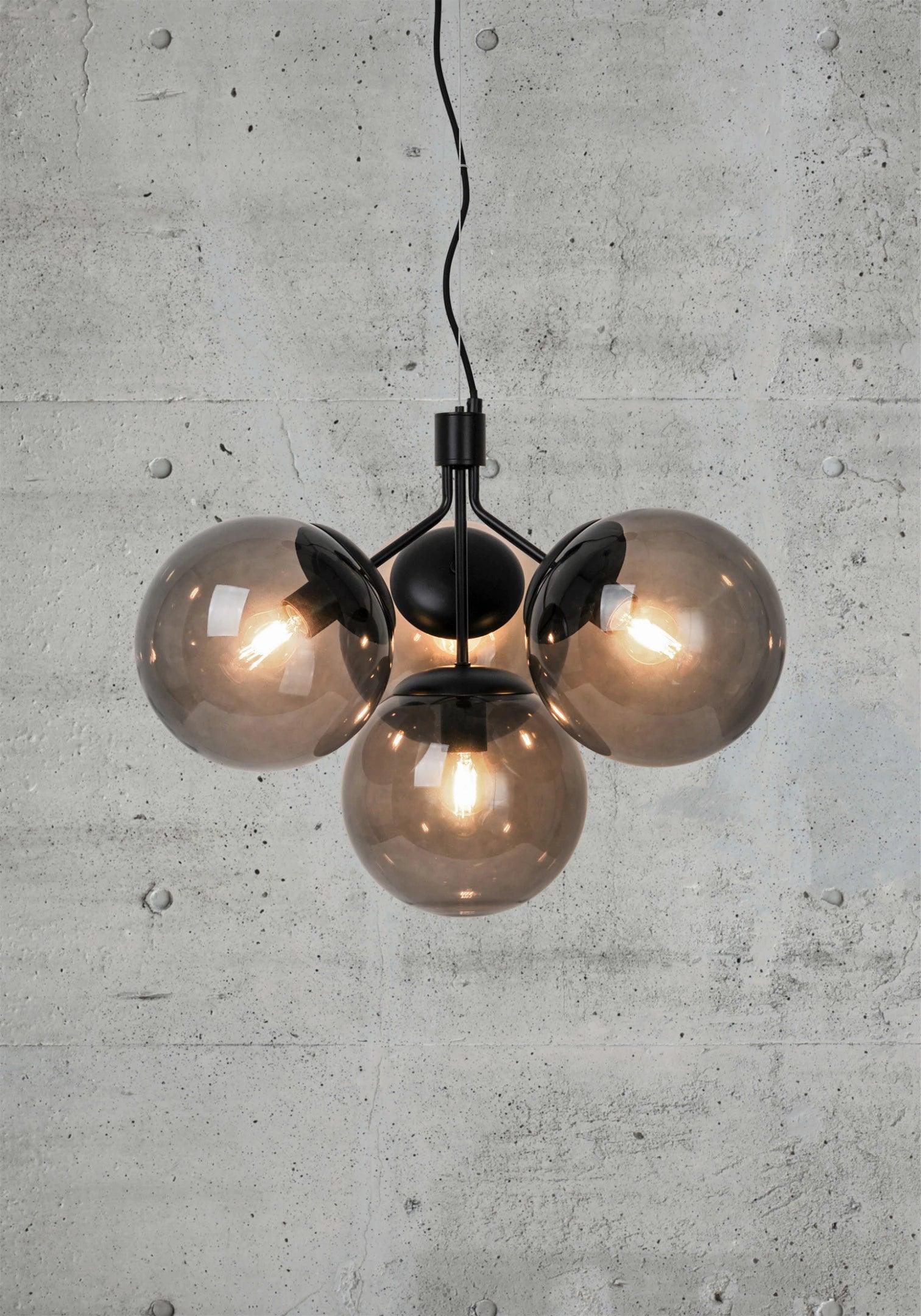 IVONA 4-point pendant lamp black - Eye on Design