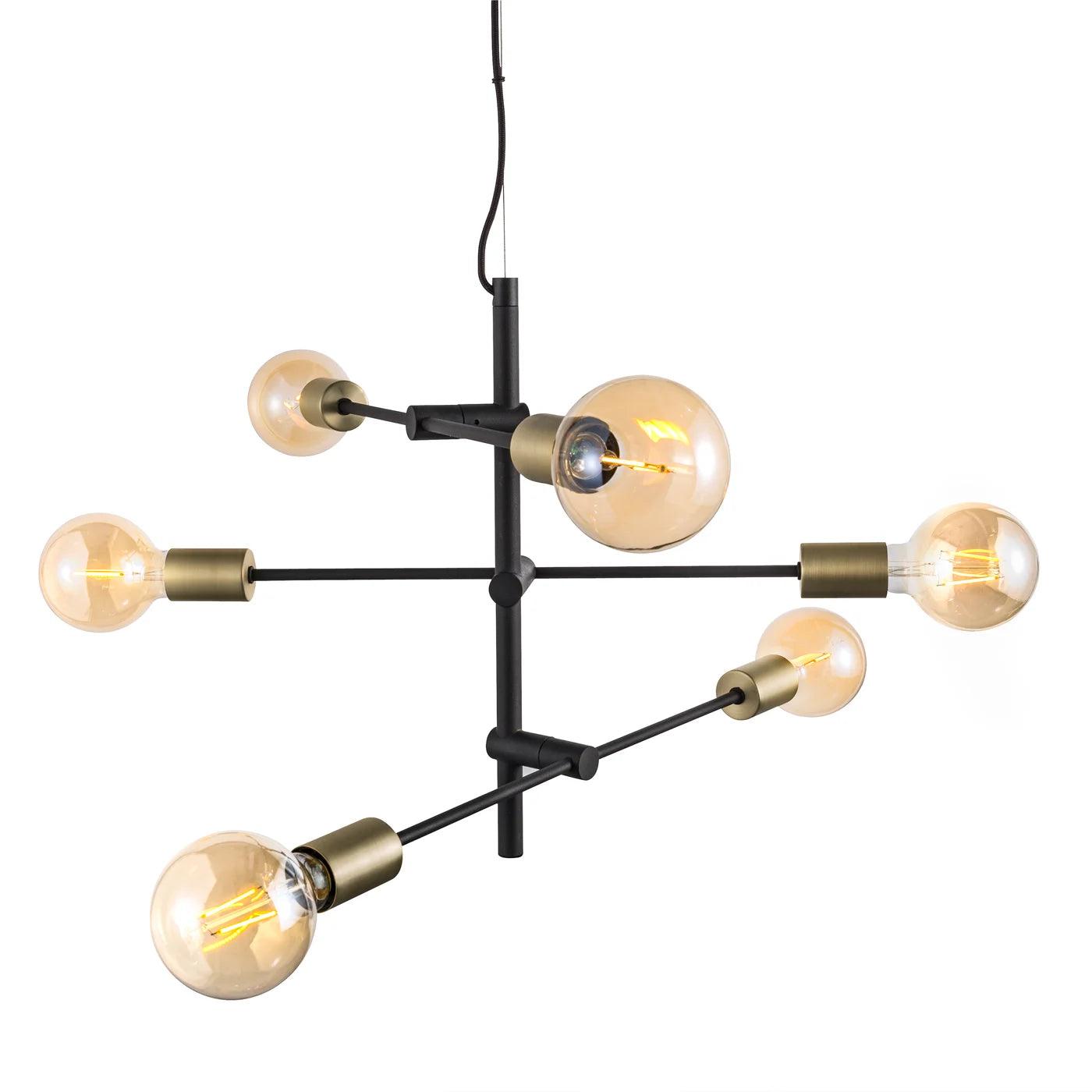 JOSEFINE pendant lamp in black with gold details - Eye on Design