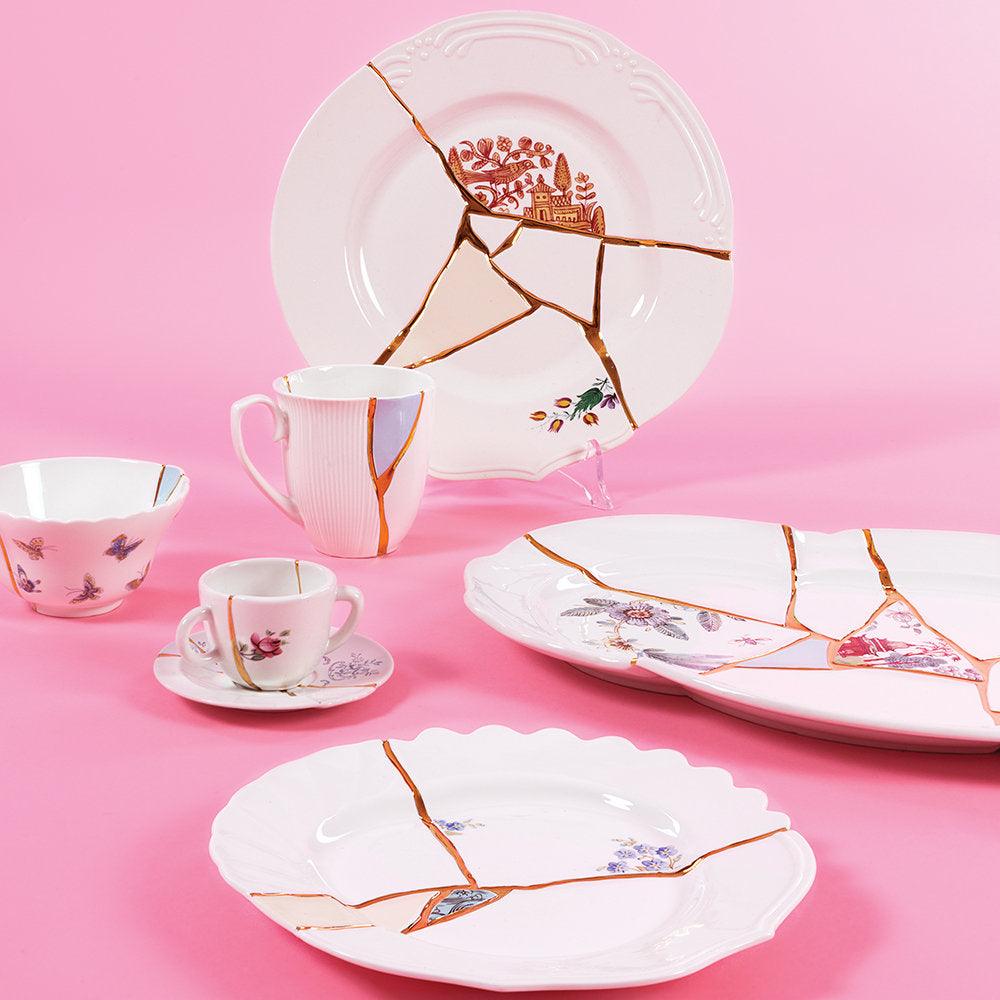 KINTSUGI porcelain dinner plate - Eye on Design