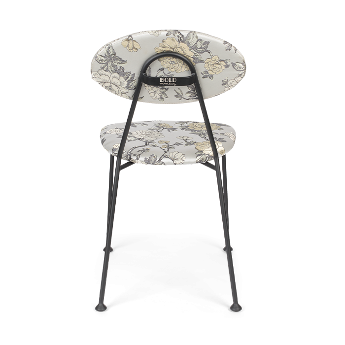 Our Bold Monkey Kiss The Froggy chair with a floral print is a new approach to the daily dining room chair. In the set or as a single addition to the MIX-And-Mother collection, the Bold Monkey Kiss The Froggy chair brings a little fun to the dining room.