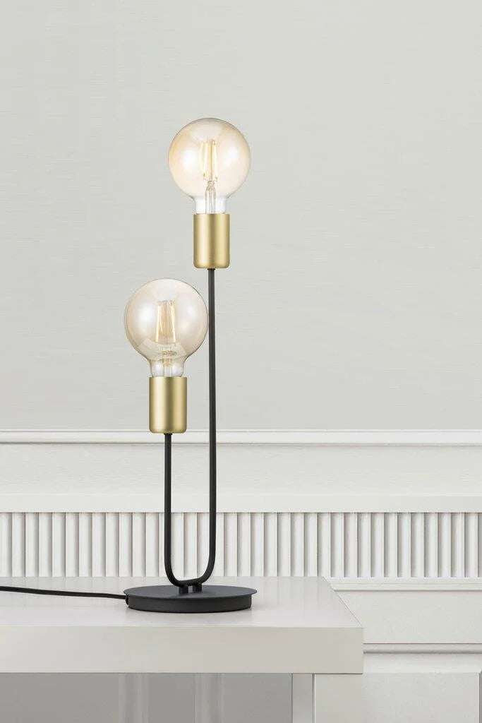 JOSEFINE Table lamp black with gold details