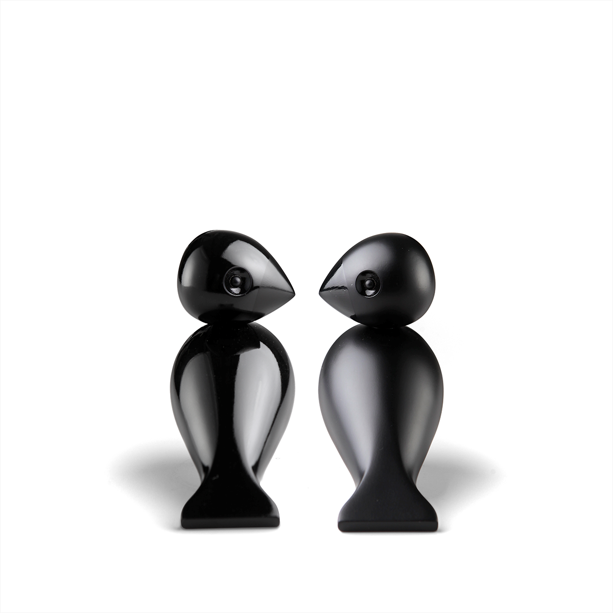 Pair of wooden figures LOVEBIRDS black